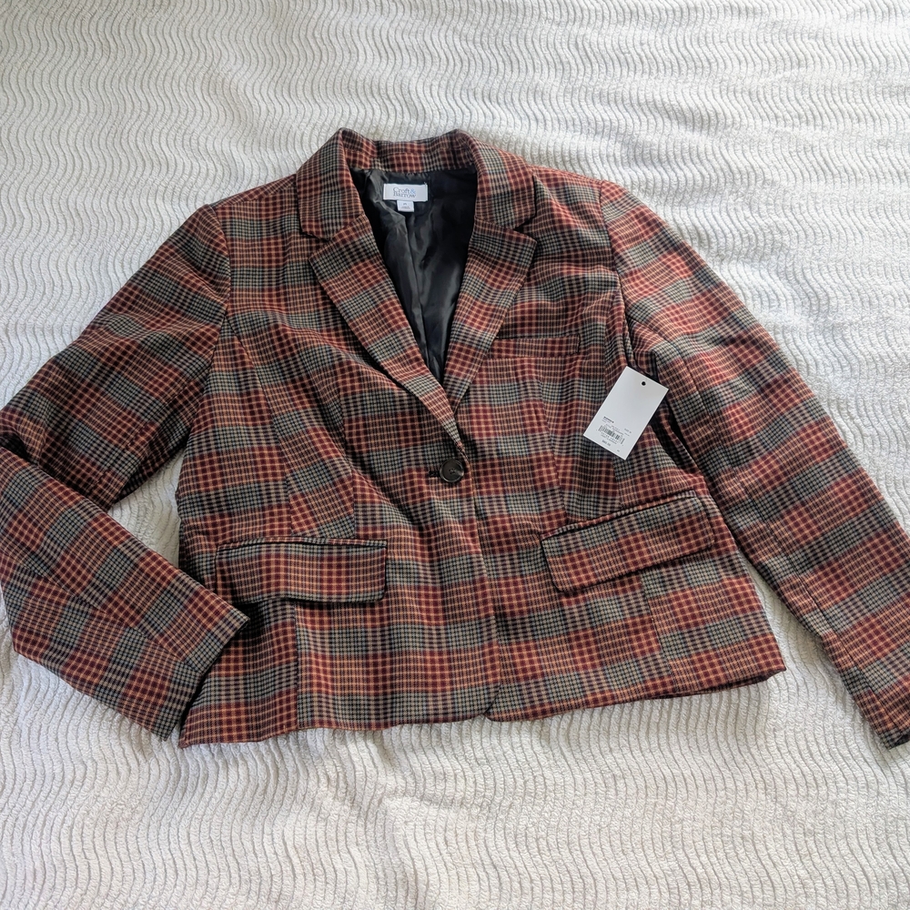 Croft & Barrow Multicolor Plaid Blazer